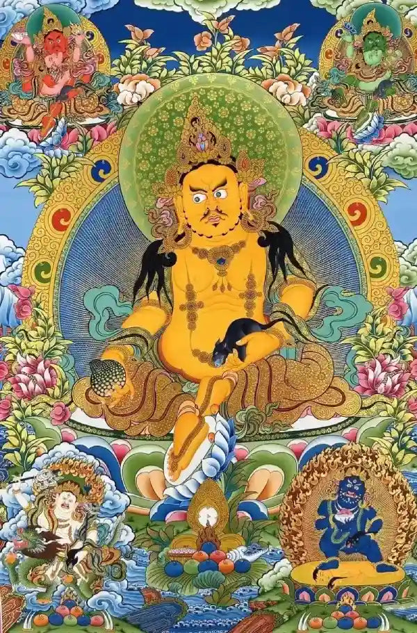 The Five Jambhalas Thangka Painting