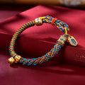 Tibetan Carved Zakiram Goddess of Wealth Charm Amulet Bracelet