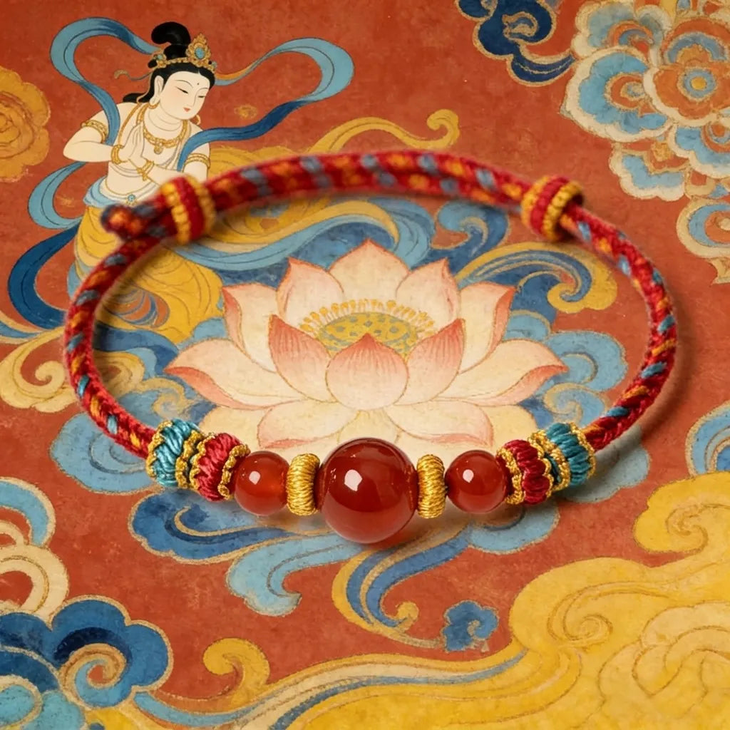 Agate Peace Braided Bracelet