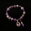Handcrafted Amethyst Teardrop Healing Bracelet for Calmness