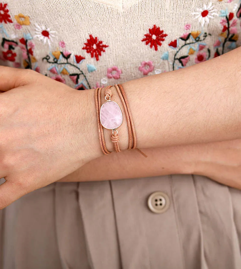 High End Wrap Bracelet Natural Stones Amazonite Boho Long Friendship Bracelet Statement Bracelets Women Gifts Dropshipping
