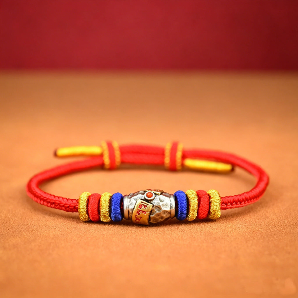 Tibetan Goddess of Wealth Zhaki Lhamo Mantra Bracelet