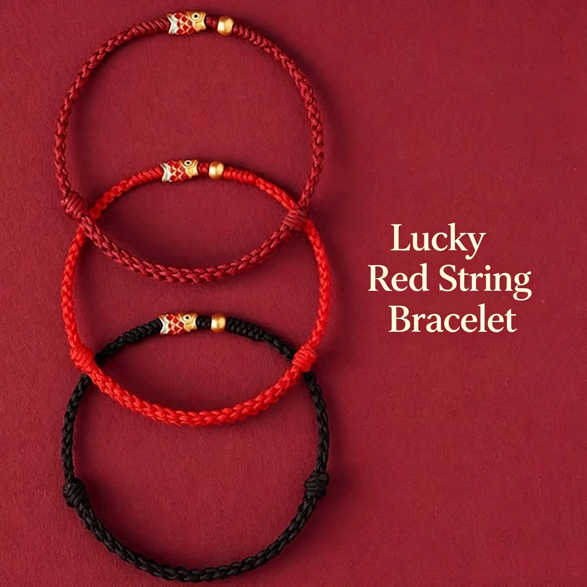 Artisan Woven Good Luck Red Rope Bracelet