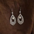 Artisan Tribal Pearl Earrings