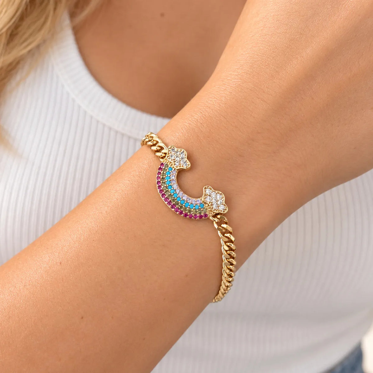 Rainbow Cubic Zirconia Bracelet