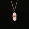Wire-Wrapped Hexagonal Crystal Point Necklace