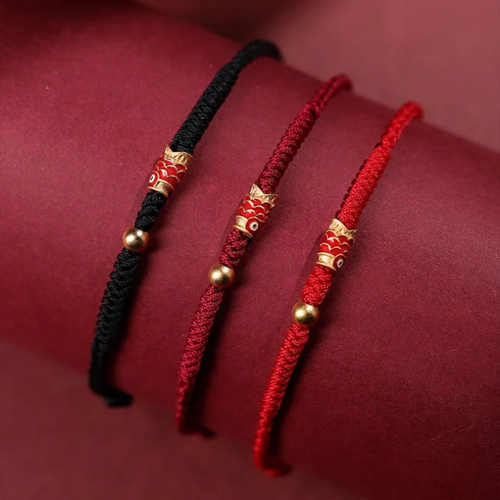 Artisan Woven Good Luck Red Rope Bracelet