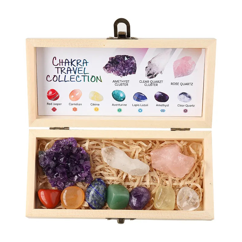 Premium Raw Crystal Gift Box - Unpolished Energy Ores for Meditation & Space Cleansing