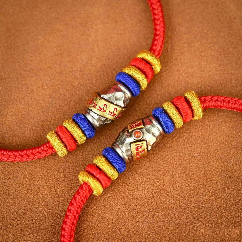 Tibetan Goddess of Wealth Zhaki Lhamo Mantra Bracelet