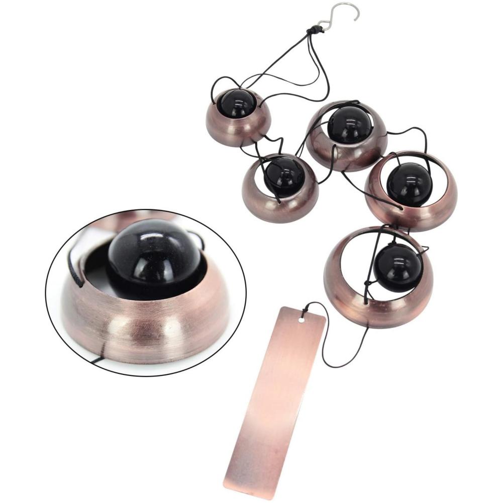 Sacred Lotus - Tiered Antique Copper Finish Wind Chime for Protection & Peace