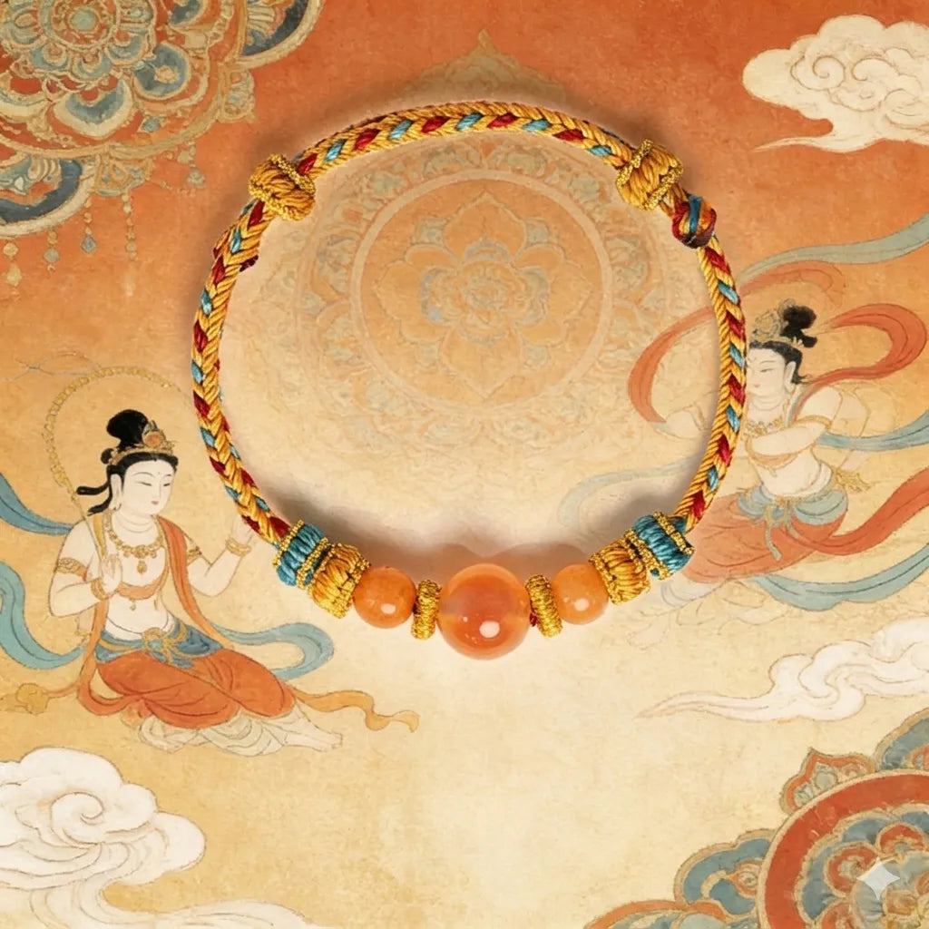 Agate Peace Braided Bracelet