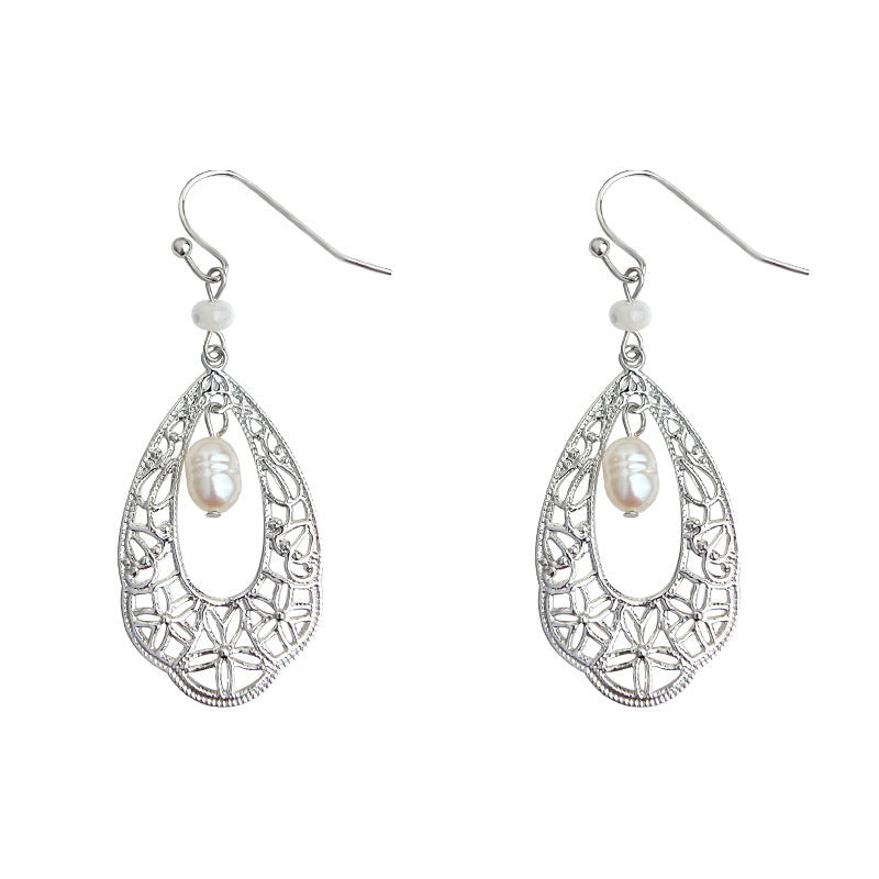 Artisan Tribal Pearl Earrings