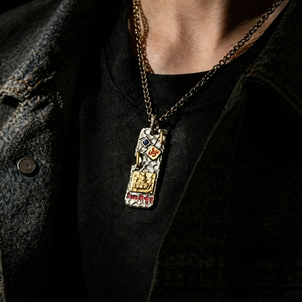 Tibetan Buddhist Faceless Buddha Pendant with Chain