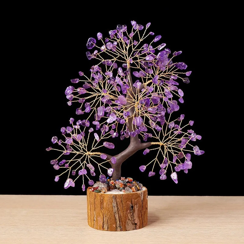 Sacred Lotus - Amethyst Crystal Tree for Emotional Healing & Inner Peace