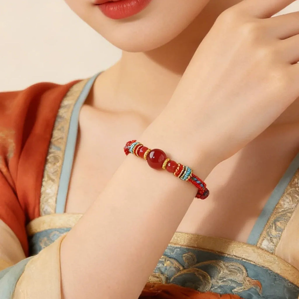 Agate Peace Braided Bracelet