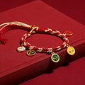 Five Wealth Gods Eight-Strand Woven Good Fortune Bracelet
