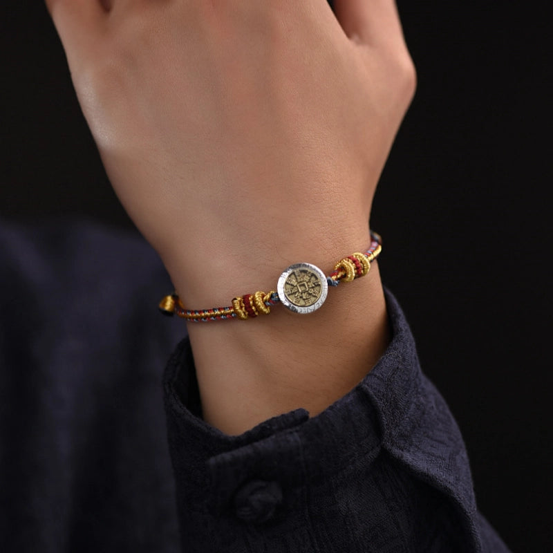 Ancient Spirit Coin Woven Protection Bracelet