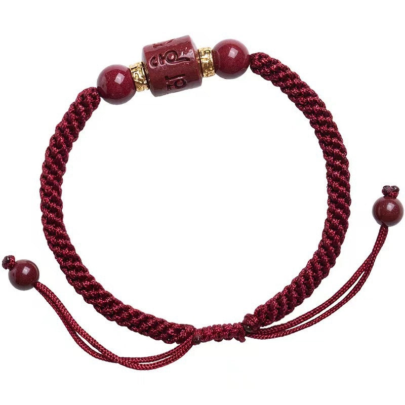 Tibet Cinnabar Blessing Braided Bracelet