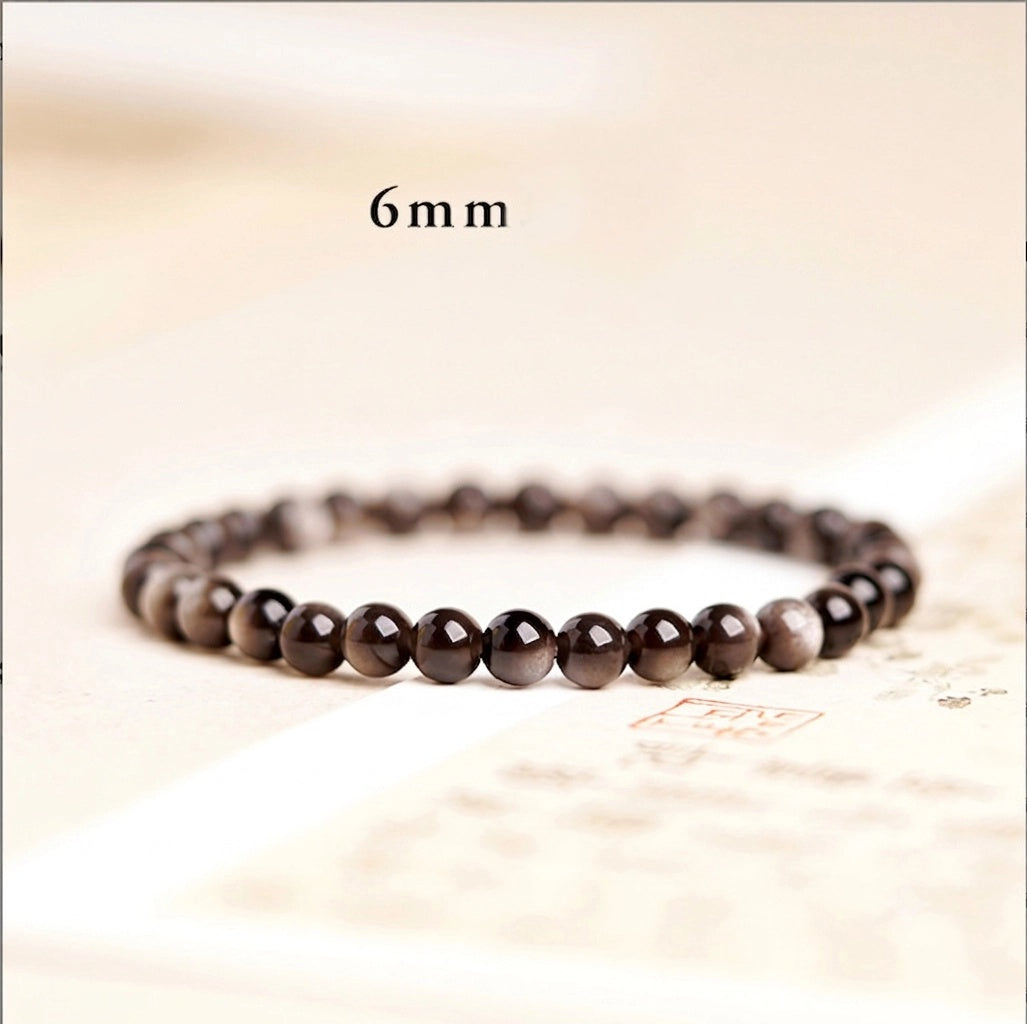 Silver Sheen Obsidian Protection & Intuition Bracelet