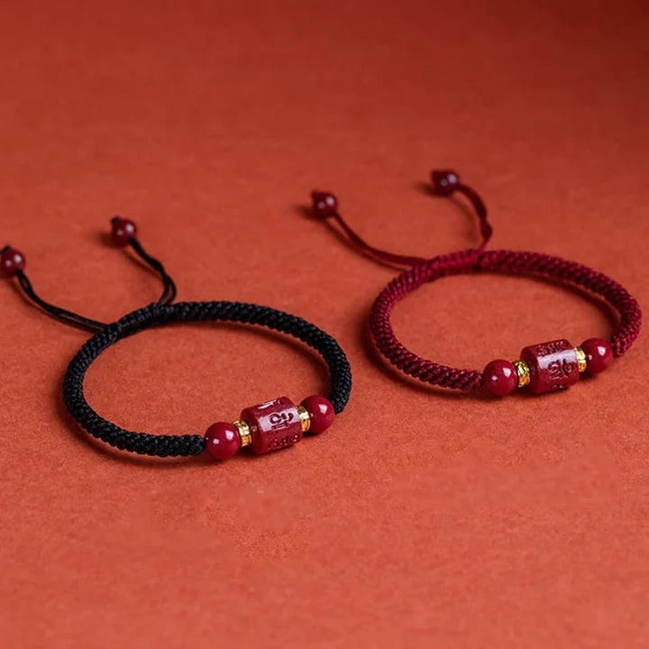 Tibet Cinnabar Blessing Braided Bracelet