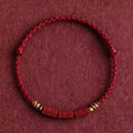 Cinnabar Six-Syllable Mantra Woven Bracelet