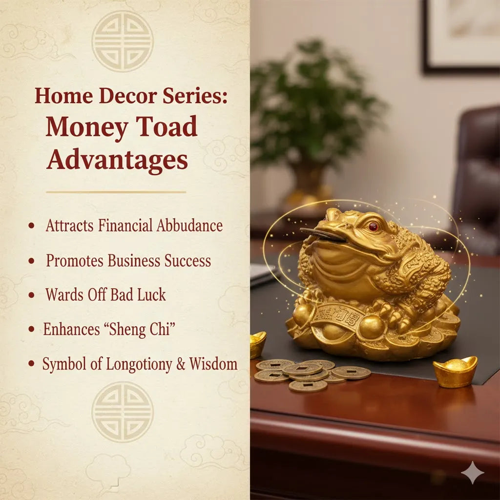Sacred Lotus - Golden Money Toad for Prosperity & Wealth