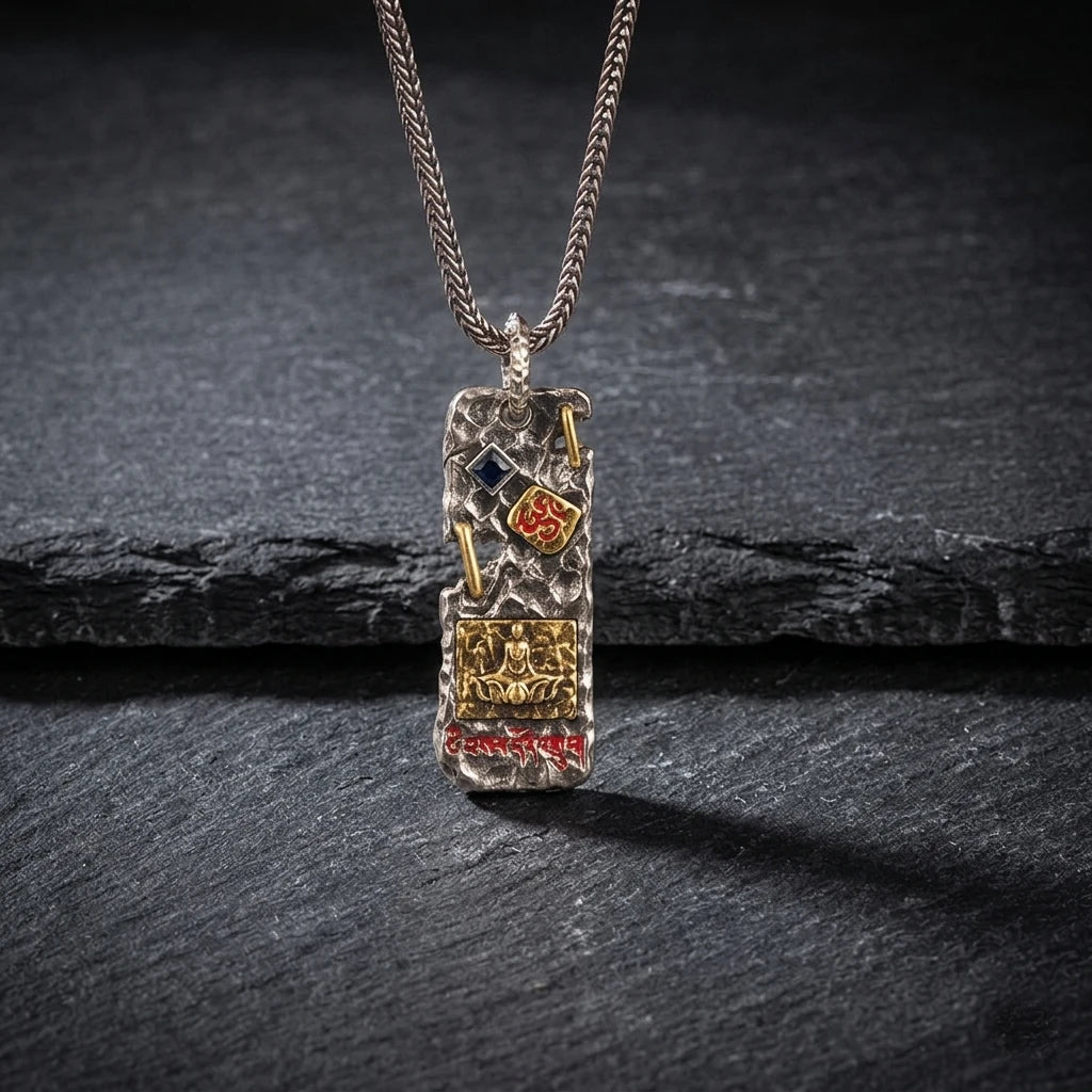 Tibetan Buddhist Faceless Buddha Pendant with Chain
