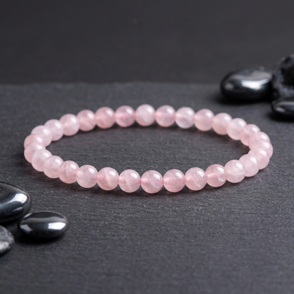 Rose Quartz Energy Crystal Bracelet