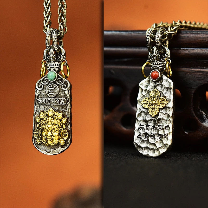 Jambhala Pendant Necklace - Buddhist Wealth God Lucky Amulet