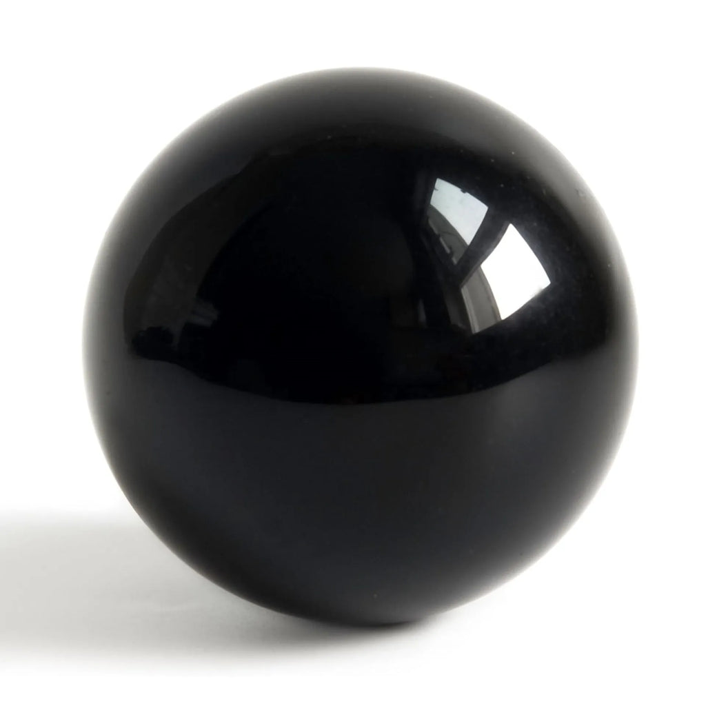 Sacred Lotus - Obsidian Crystal Sphere for Protection & Emotional Healing