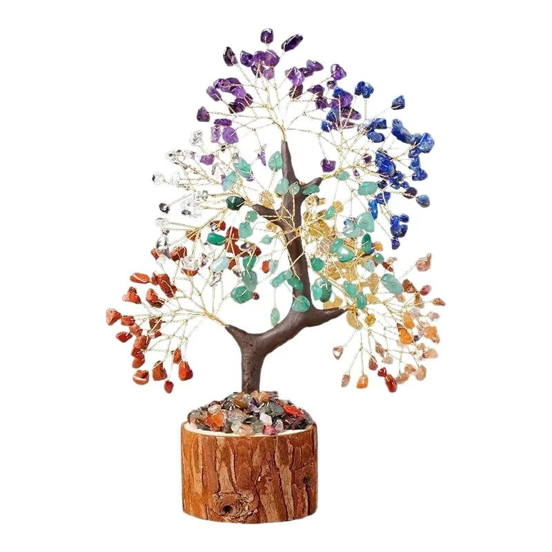Sacred Lotus - Seven Chakra Crystal Tree for Healing & Prosperity