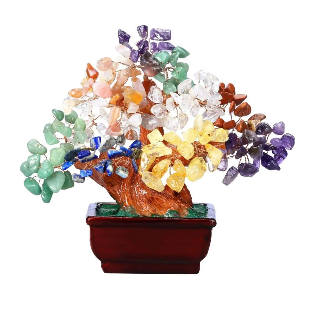 Sacred Lotus - Aura Seven Chakra Crystal Tree for Harmony & Balance