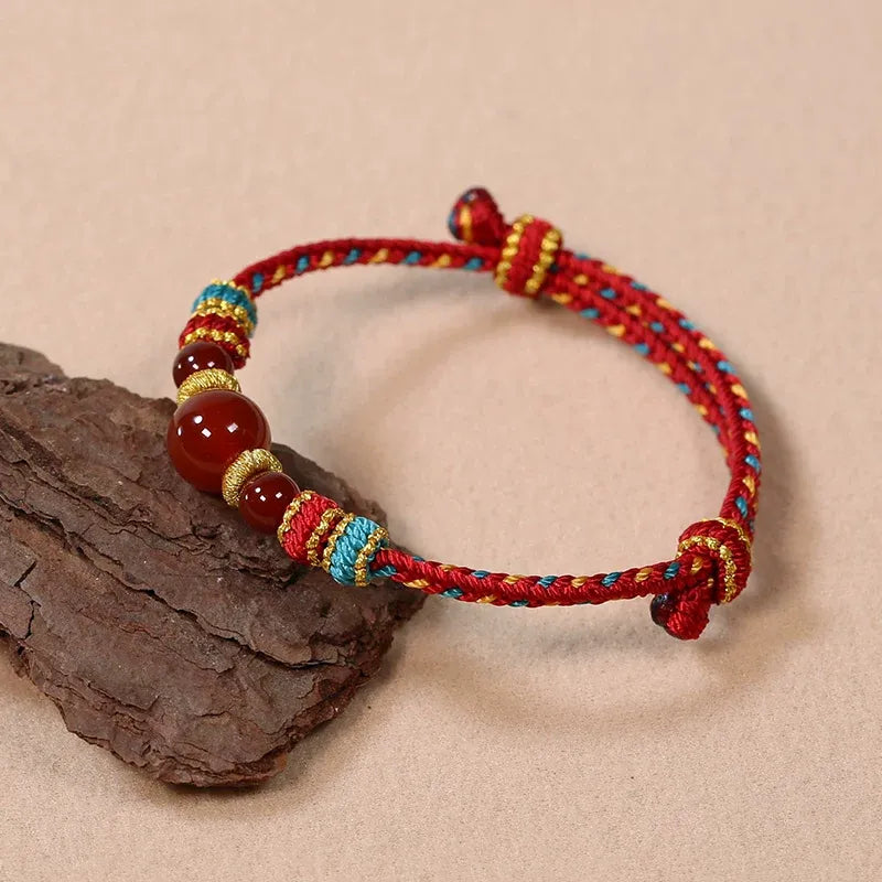 Agate Peace Braided Bracelet