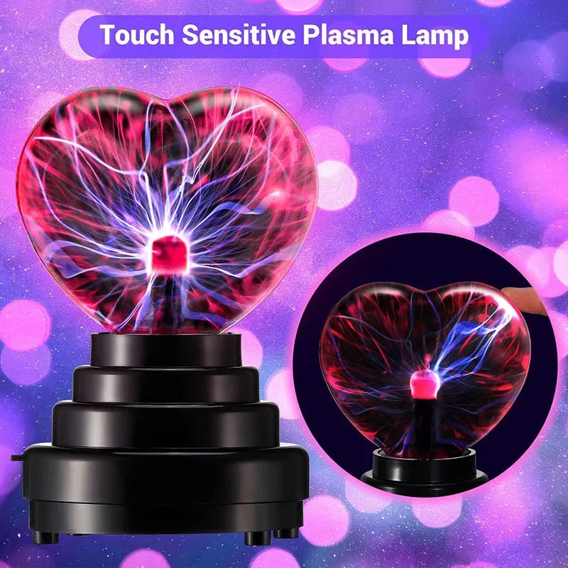 3 Inch Plasma Ball with Heart-shaped Glass