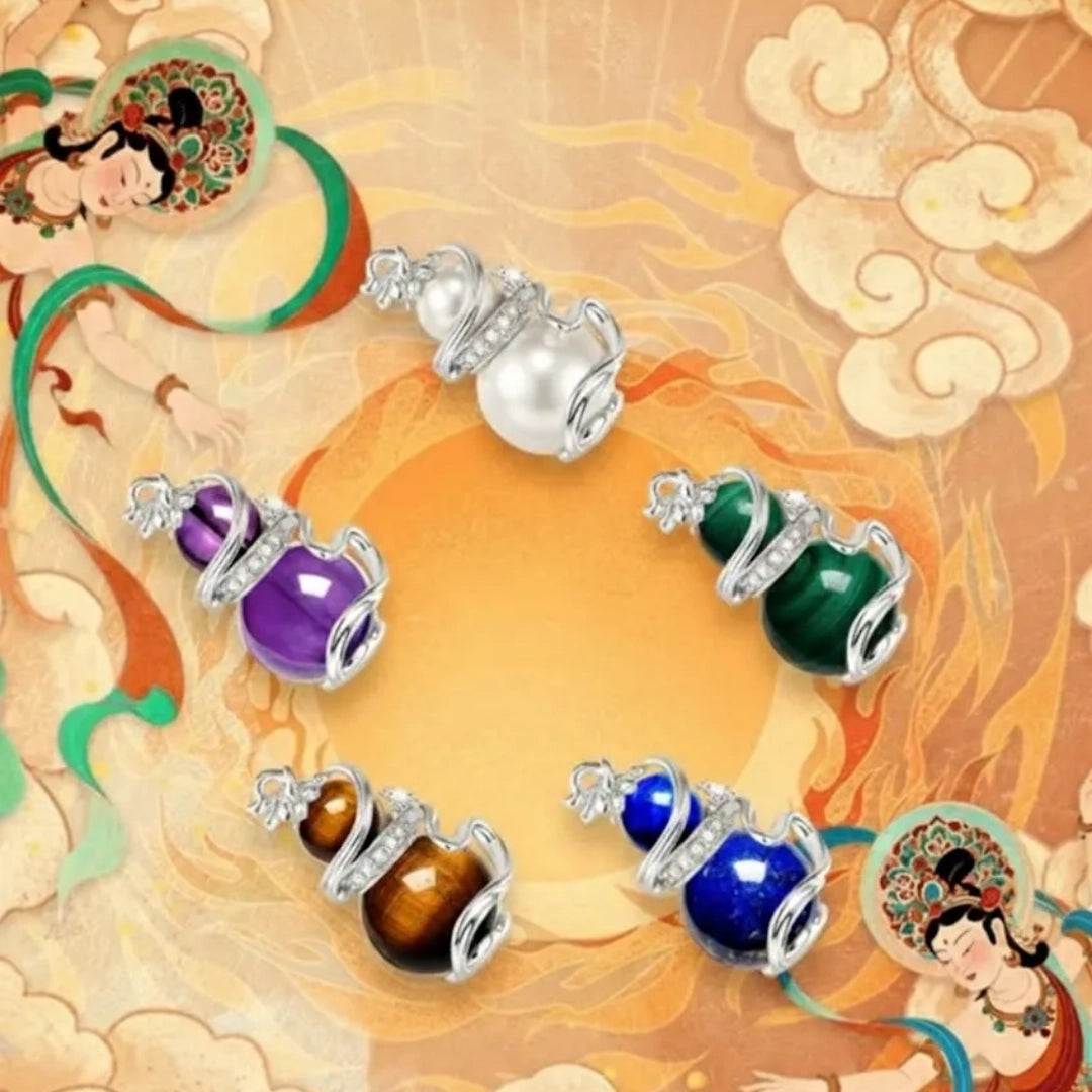 Sacred Lotus - Five Elements Gourd Necklace for Energy Harmonization